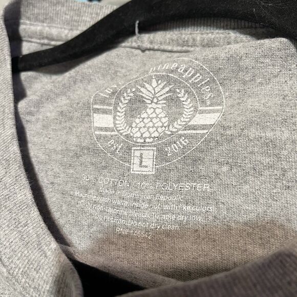 Love & Pineapples A Game So Fine Its Played on Diamonds Shirt Womens Size L Gray - Picture 5 of 6